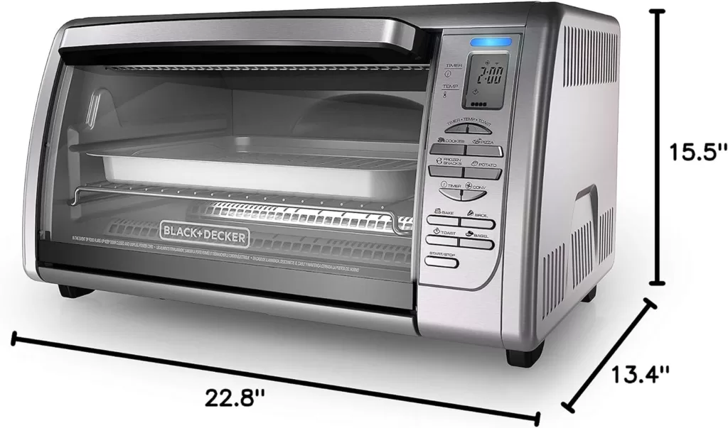 BLACK+DECKER Countertop Convection Toaster Oven, Stainless Steel