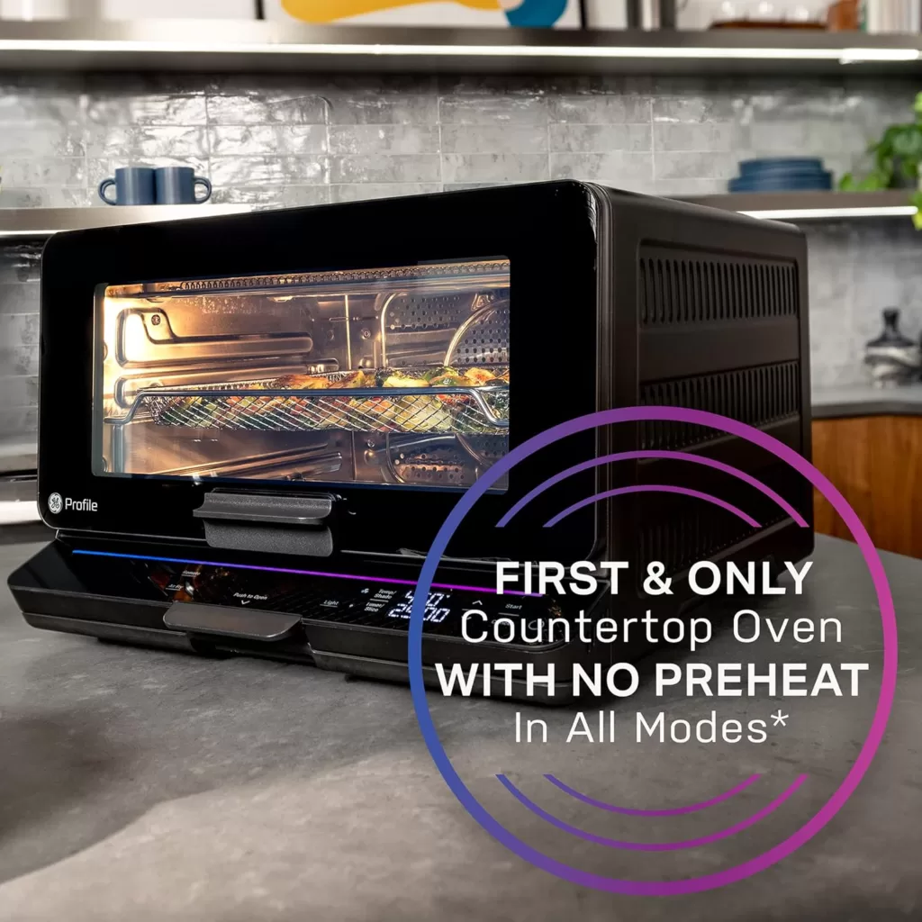 GE Profile Smart Oven with No Preheat ӏ 11-in-1 Countertop Oven ӏ Large-Capacity Countertop Oven ӏ Black