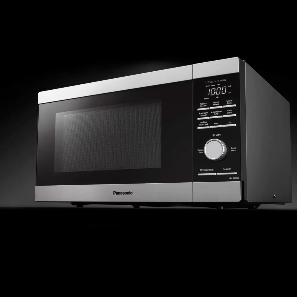 Panasonic NN-SD67LS 1100W with Genius Sensor Cook and Auto Defrost Countertop Microwave Oven, 1.3 cu ft, Stainless Steel