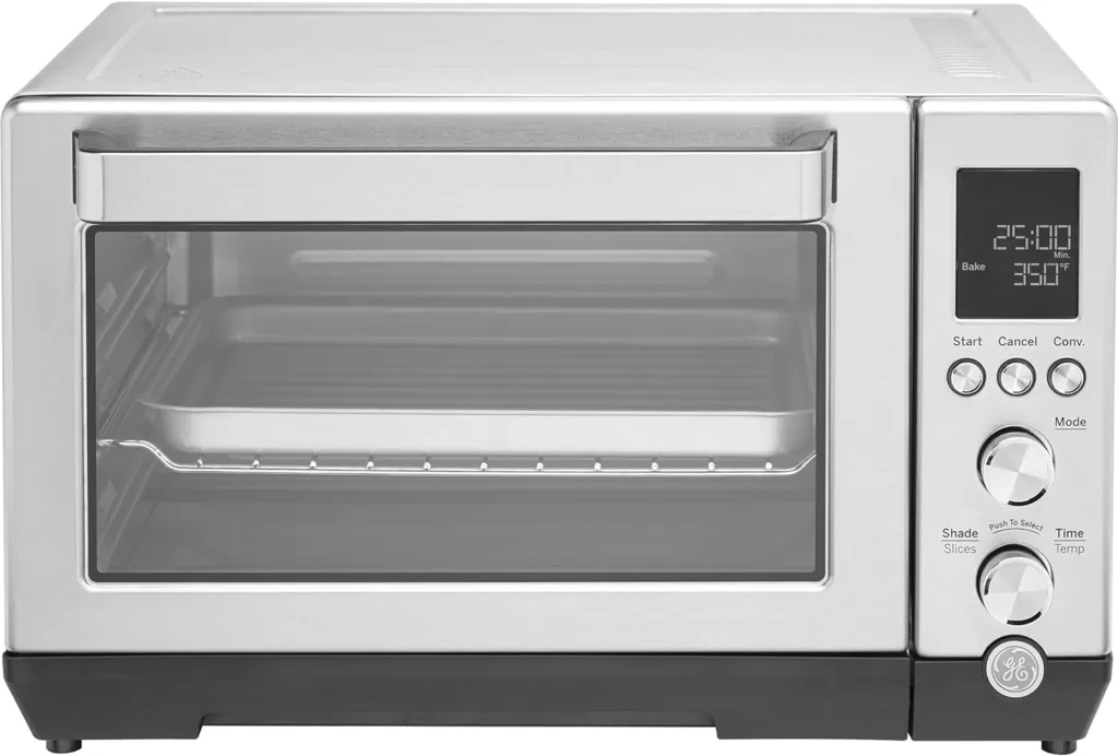 GE Quartz Convection Toaster Oven with Convection Bake - Stainless Steel