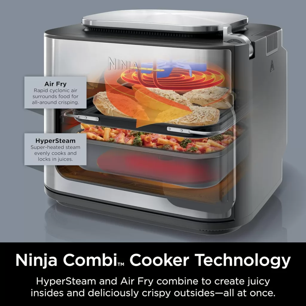 Ninja 14-in-1 Multicooker, Oven  Air Fryer, 15-Min Meals, 3 Accessories, Auto Menu, Timer, Shut-Off, Grey