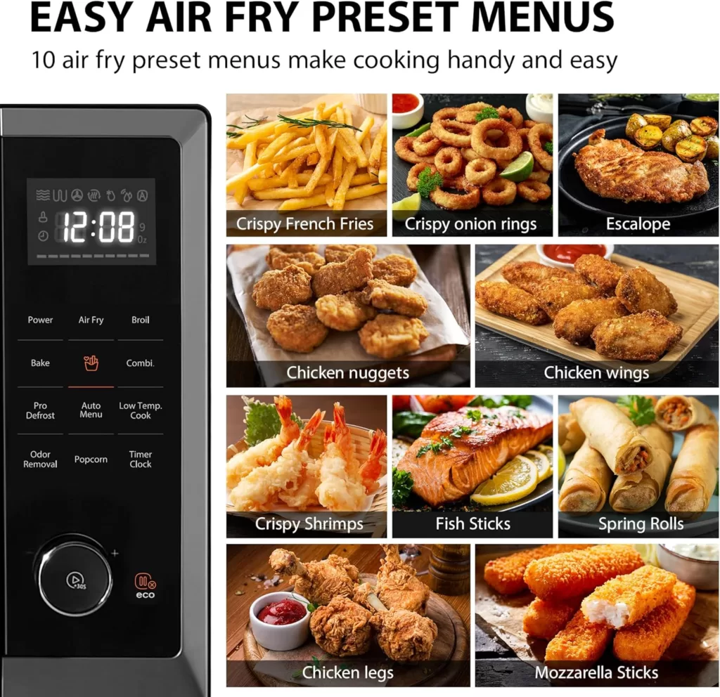 TOSHIBA Air Fryer Combo 8-in-1 Countertop Microwave Oven, Convection, Broil, Odor removal  ML-EM45P(BS) Countertop Microwave Oven with Smart Sensor and Position Memory Turntable