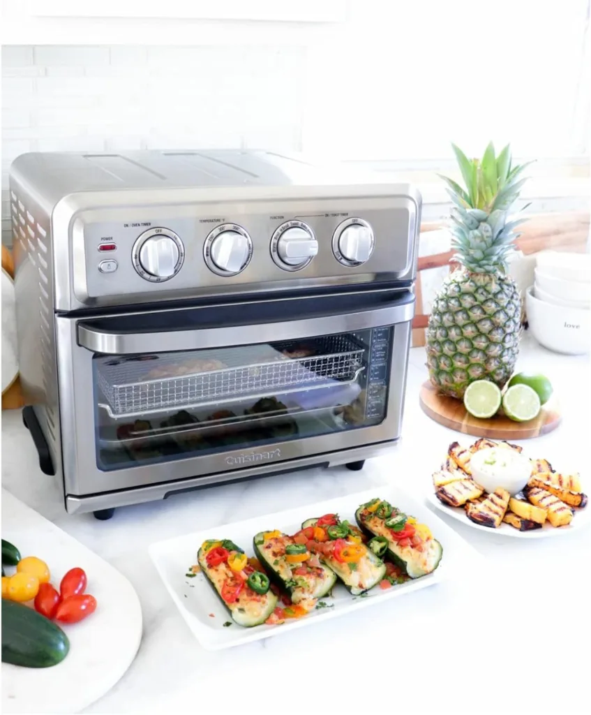 Cuisinart Air Fryer + Convection Toaster Oven, 8-1 Oven with Bake, Grill, Broil  Warm Options, Stainless Steel, TOA-70