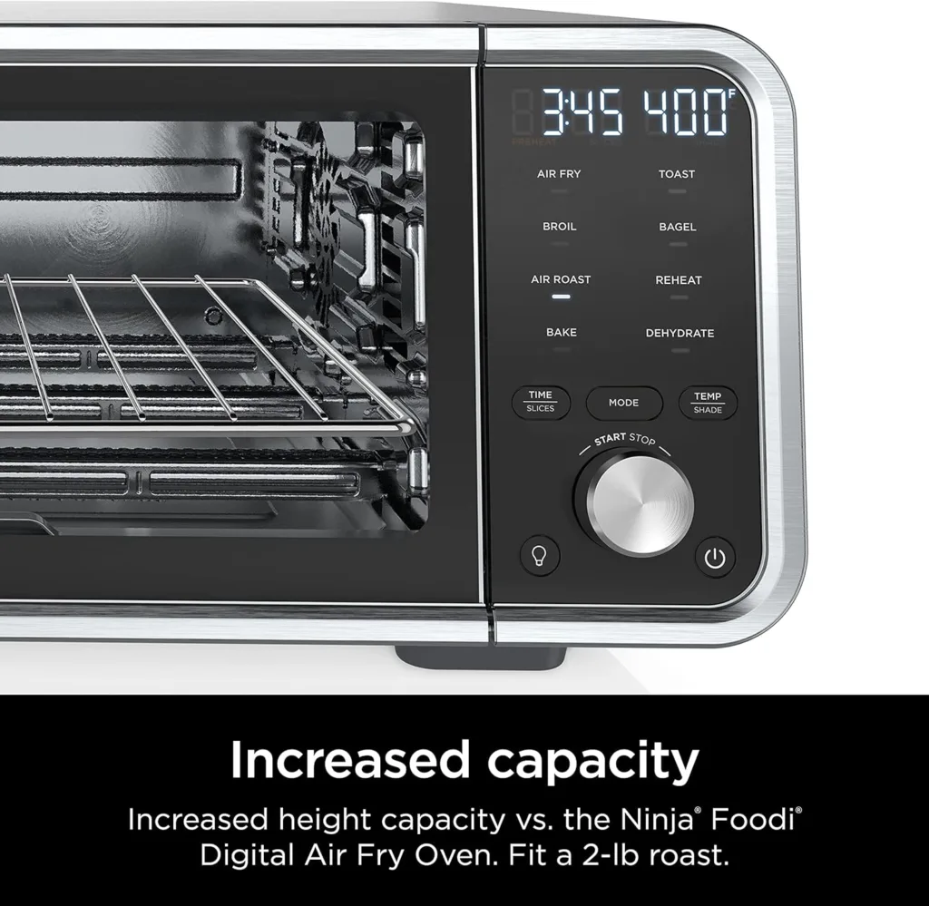 Ninja SP101 Digital Air Fry Countertop Oven with 8-in-1 Functionality, Flip Up  Away Capability for Storage Space, with Air Fry Basket, Wire Rack  Crumb Tray, Silver